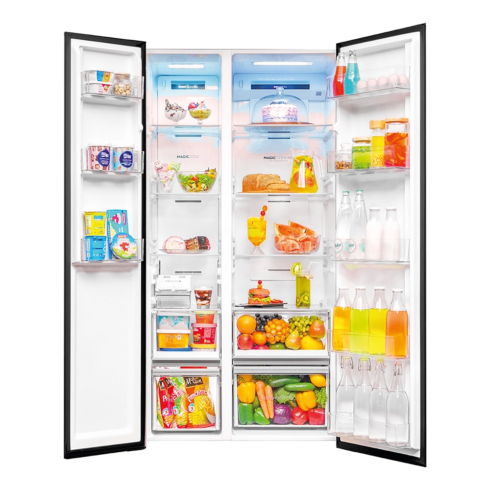 Haier 592L Graphite Black  2 Door Side by Side Refrigerator