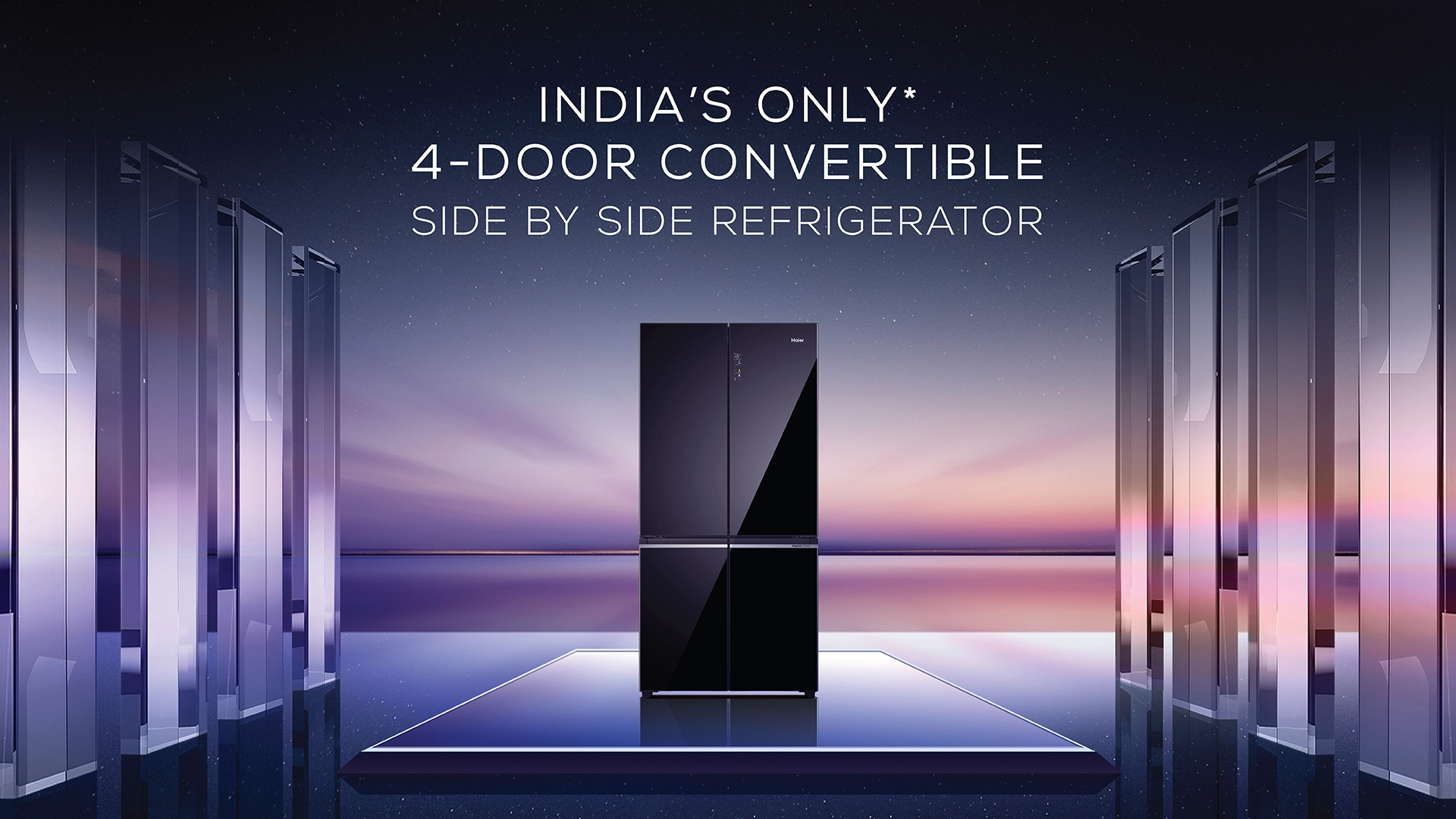 Haier Lumiere HRB-700KGU1 630L French Door Refrigerator, Smart Sense AI, Convertible, Black Glass Finish, 3 Star - View 9